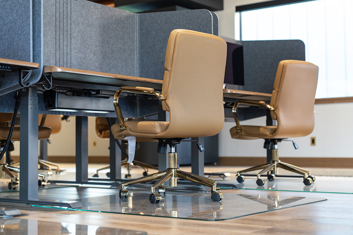 Dedicated desk setup in a coworking space